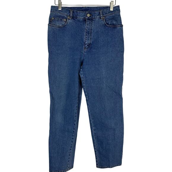 Lauren Jeans Co. Ralph Lauren Blue Denim Jeans Straight‎ Sz 12P Petite Classic - Picture 1 of 8